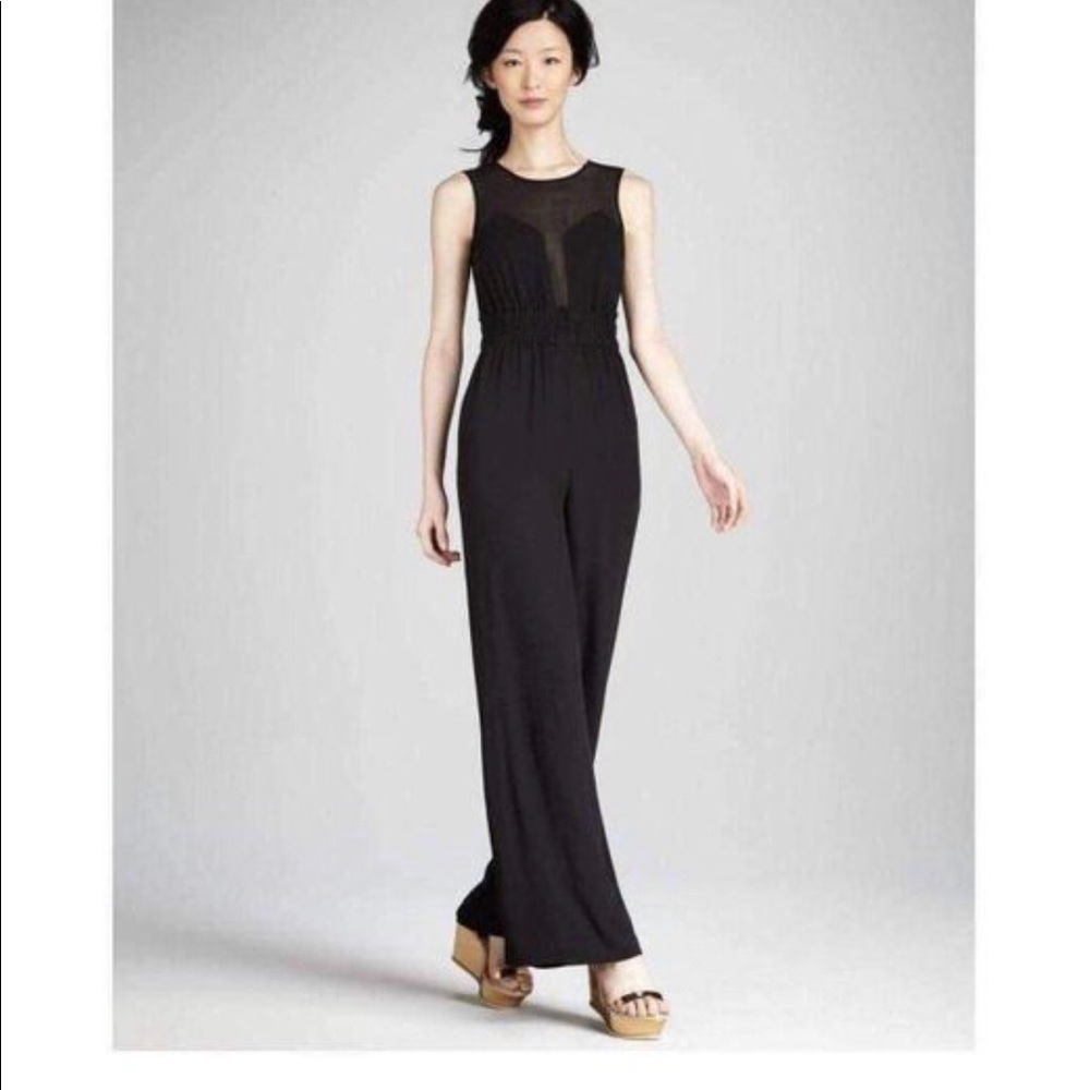 BCBG Kiara Mesh sheer Neck One piece